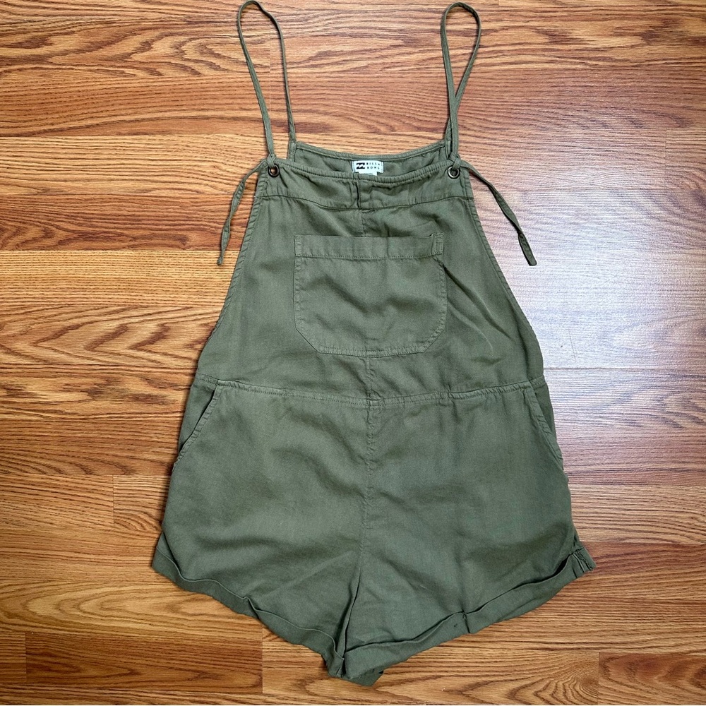 Billabong Wild Pursuit Short Overall Romper Green Large